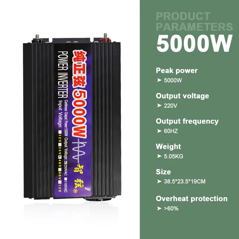 อินเวอร์เตอร์ SMARAAD 5000W 12 - Pure Sine Wave Inverter 5000W 48V 220V บทวิจารณ์และราคา