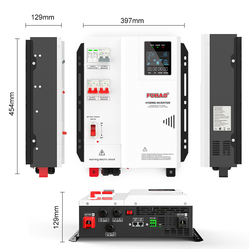 อินเวอร์เตอร์ไฮบริดพลังงานแสงอ - Hybrid Solar Inverter 5.5Kw Mppt 48V บทวิจารณ์และราคา