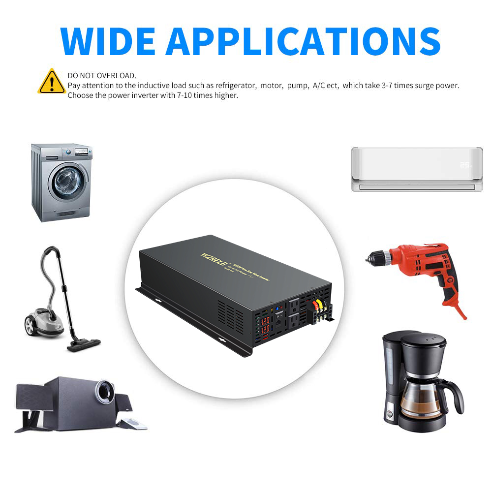 อินเวอร์เตอร์พลังงานแสงอาทิตย์ - Pure Sine Wave Inverter 5000W 48V 220V บทวิจารณ์และราคา