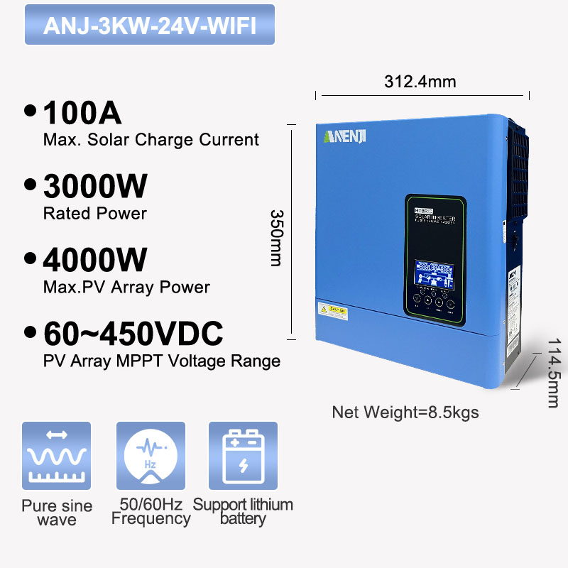 อินเวอร์เตอร์พลังงานแสงอาทิตย์ - Inverter Pure Sine Wave 60Hz 120V 3000W บทวิจารณ์และราคา