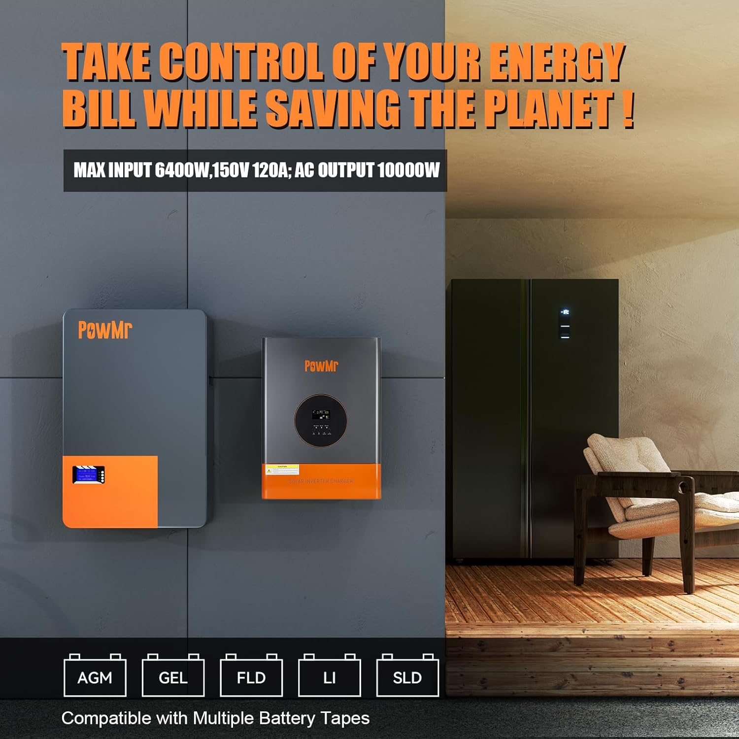 อินเวอร์เตอร์ PowMr 10KW 5KW แ - Split Phase Inverter 10Kw 110V 220V บทวิจารณ์และราคา